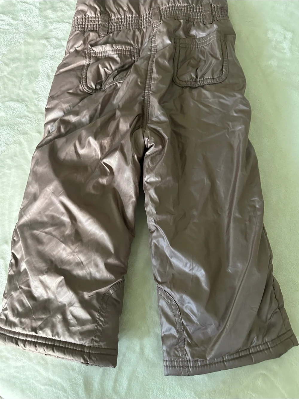 GAP shiny Tan Insulated Bib Snow Pants